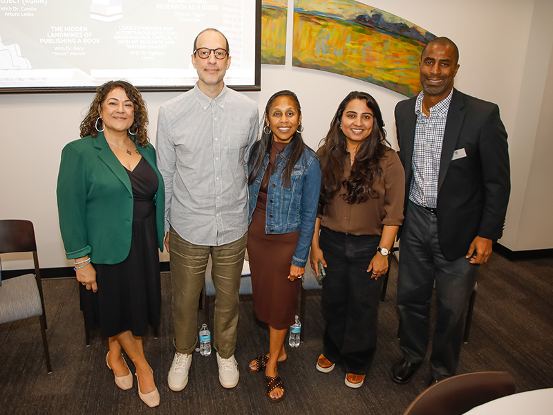 Fall 2026 Booked! panelists pose for a group photo.