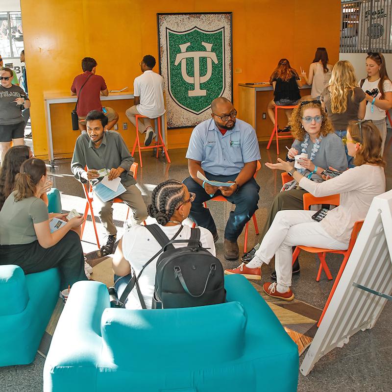 Tulane students, faculty and staff gather to have a conversation on Juneteenth.